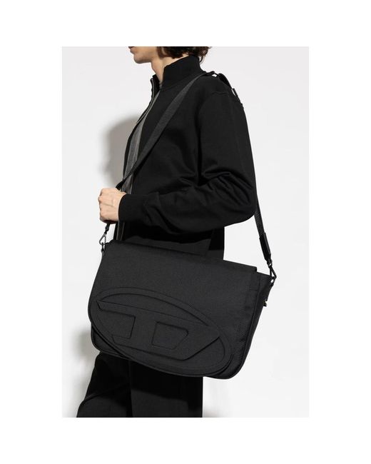 DIESEL Black Shoulder Bags for men
