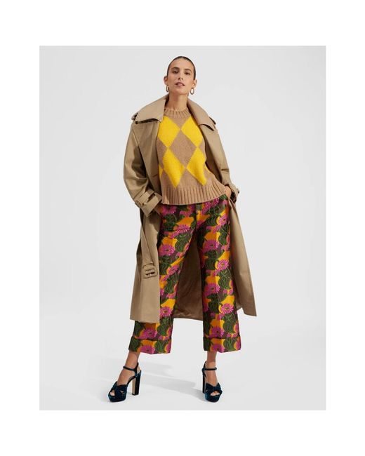 LaDoubleJ Tops ,Geel ,Wol Argyle Gilet in het Yellow