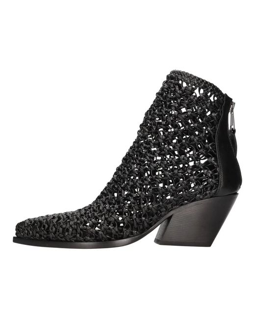 Elena Iachi Black Cowboy & Biker Boots