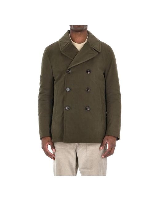 Sealup Double-Breasted Coats in het Green voor heren