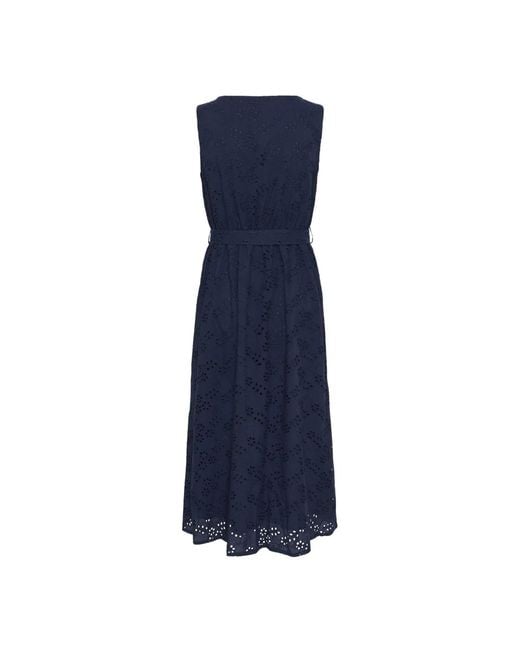 Cream Blauwe Jurk Voor Vrouwen in het Blue
