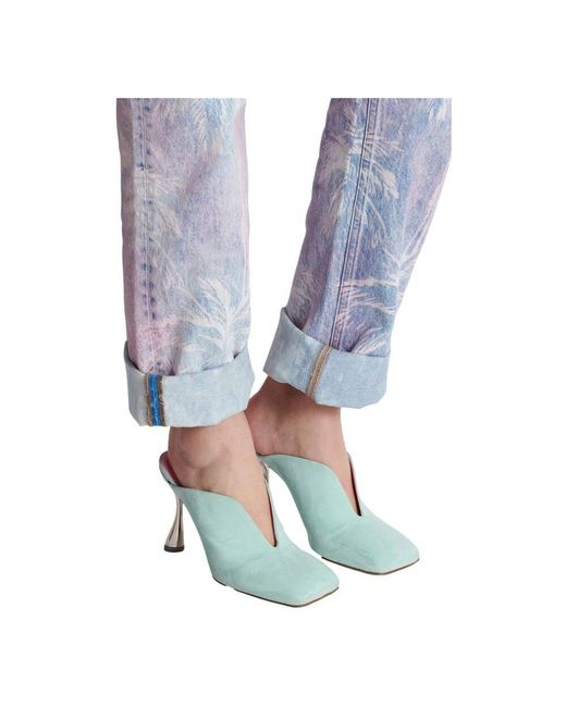 Heeled Mules di Balmain in Blue
