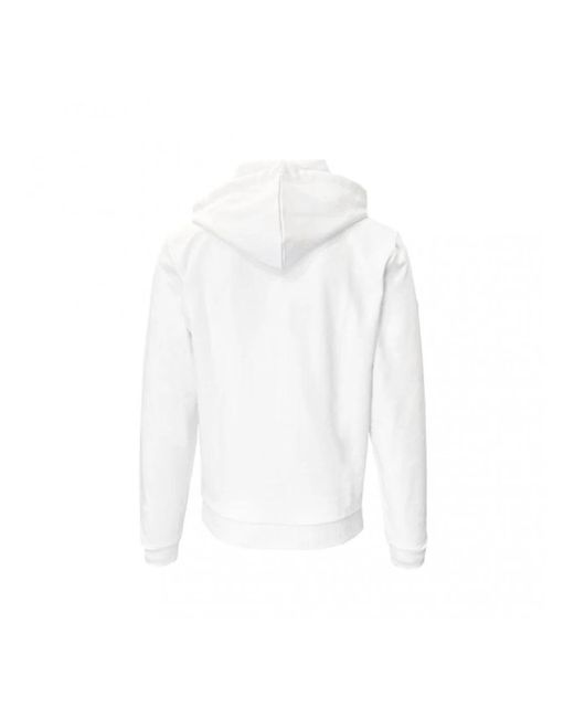 Moschino White Swim Hooded Printed Sweatshirt