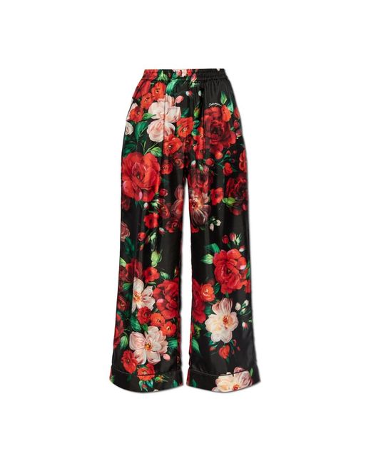 Dolce & Gabbana Wide Trousers in het Red