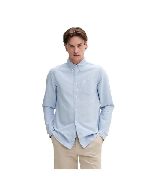 Fred Perry Casual Hemden in het Blue voor heren