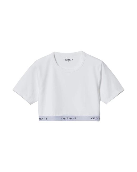 Carhartt White Kurzarm Crop Top
