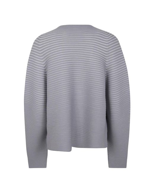 Issey Miyake Gray Gestrickter kreis cardigan