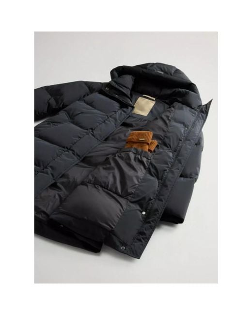 Woolrich Long Kelly Down Jacket in het Black