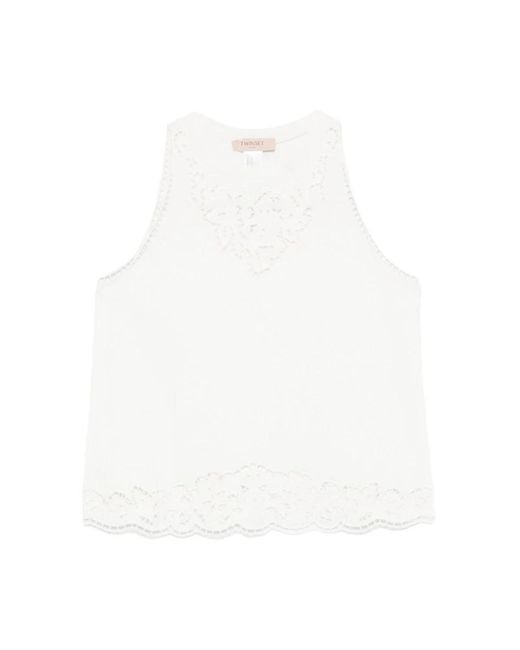 Twinset White Sleeveless Tops