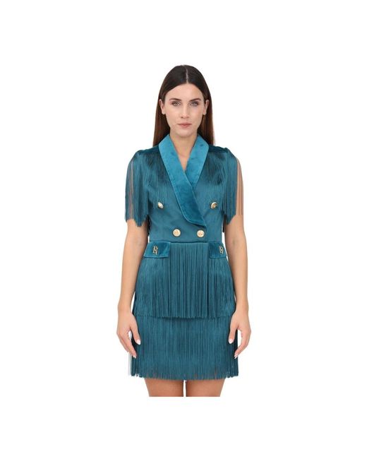 Elisabetta Franchi Blue Short Dresses