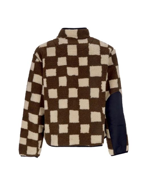 Market Hoodies & Sweatvesten ,Bruin ,Polyester Chess Club Teddy Bear Sherpa Jack in het Brown voor heren