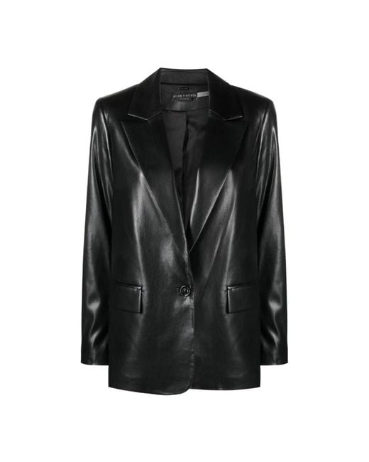 Alice + Olivia Black Leather Jackets