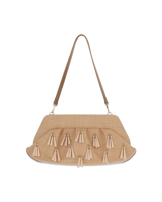 THEMOIRÈ Natural Perlen Tasche Mit Abnehmbarem Griff