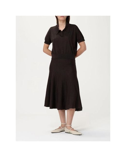 Khaite Gebreide Polo Top in het Black