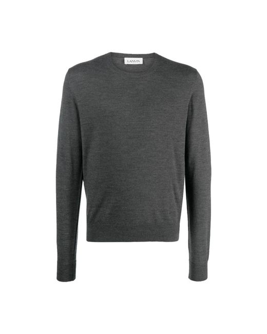 Lanvin Gray Round-Neck Knitwear for men