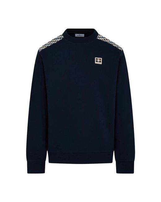 Aquascutum Blue Sweatshirts for men