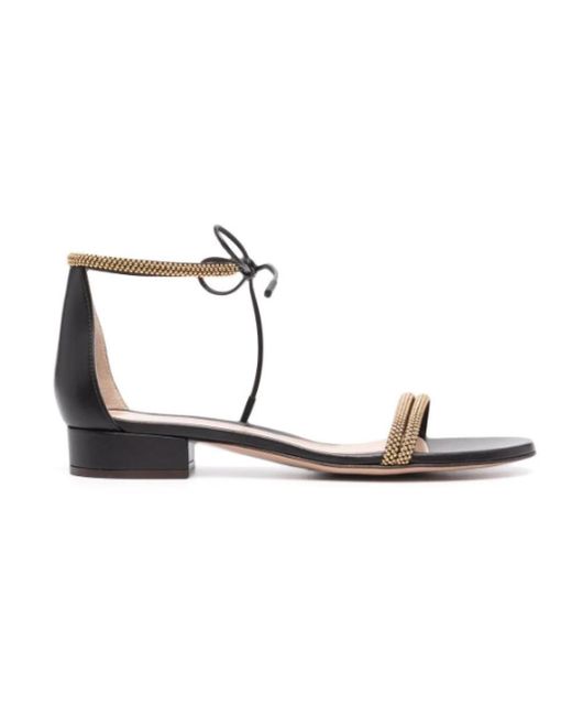 Gianvito Rossi Flat Sandals in het Metallic