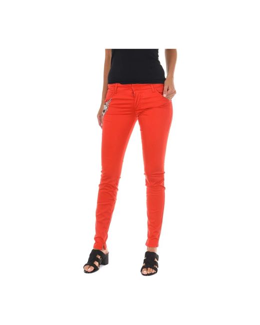 Met Red Skinny Fit Jeans