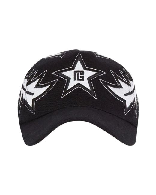 Balmain Bestickte Stern Baseballkappe in Black für Herren