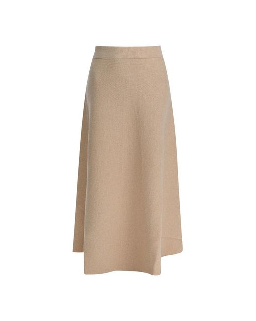 Max Mara Giberna Flared Rok in het Natural