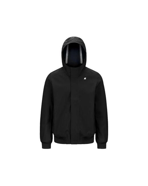 K-Way Black Rain Jackets for men