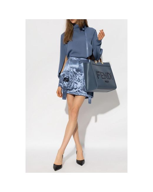 Fendi Truien & Vesten ,Blauw ,Wol Wollen Coltrui in het Blue