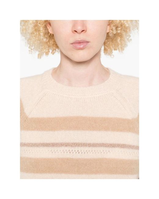 Twinset Natural Round-Neck Knitwear