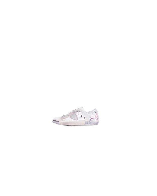 Philippe Model White Logo Sneakers Mit Leder-Obermaterial
