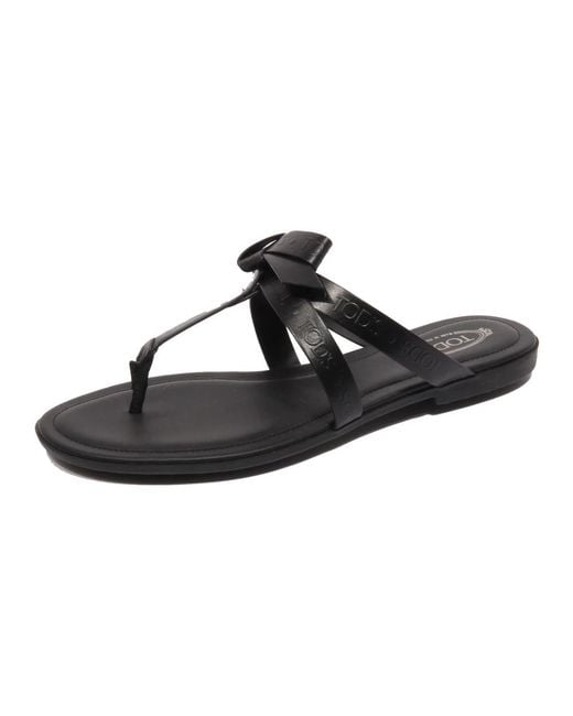 Tod's Black Flip Flops