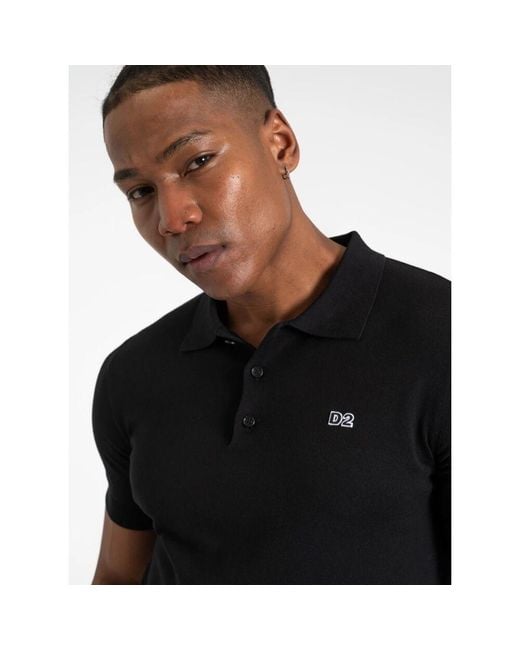 DSquared² Baumwoll-Polohemd in Black für Herren