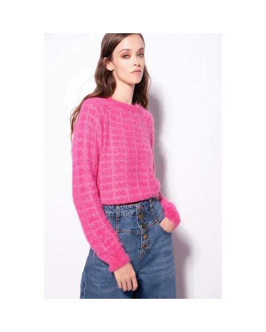 Pinko Pink Round-Neck Knitwear
