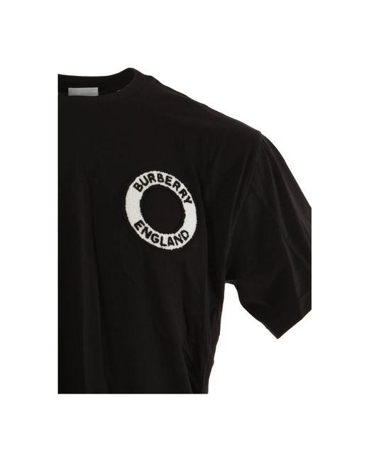 Burberry Tops ,Zwart ,Katoen Oversized Zwart Katoenen T-Shirt in het Black voor heren