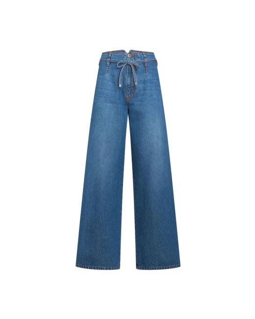 Etro Blue Wide Jeans