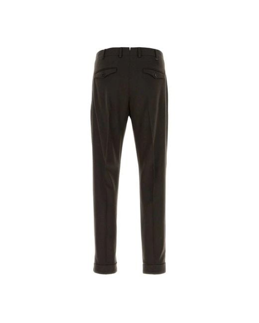 PT Torino Black Suit Trousers for men