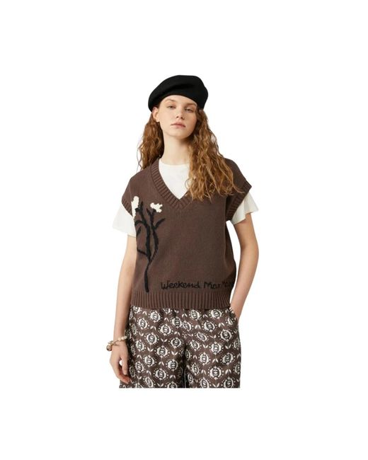 Max Mara Brown Crusca Gilet