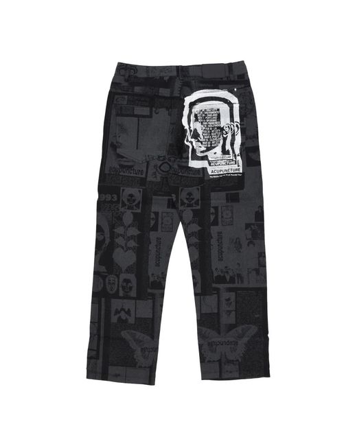 Acupuncture Gray Straight Fit Jeans for men