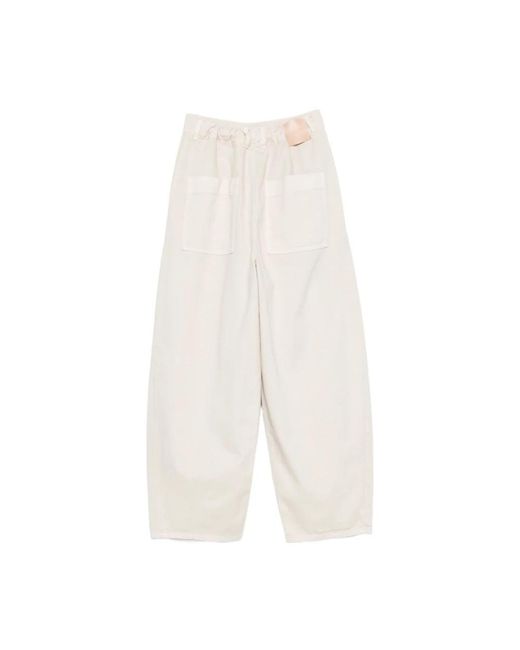 Alysi White Wide Trousers