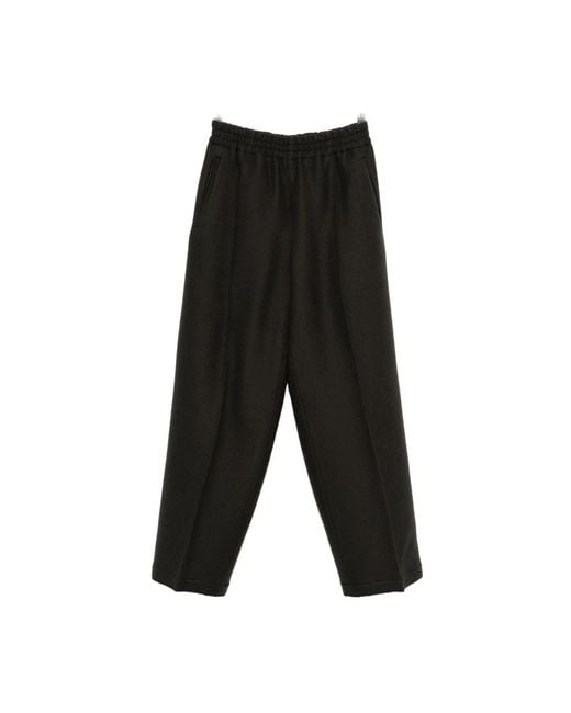 AMI Black Straight Trousers