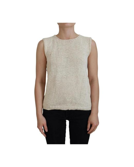 Pink Memories Natural Round-Neck Knitwear