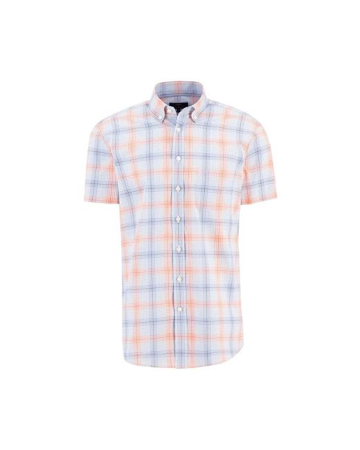 Fynch-Hatton Casual Overhemd Met Korte Mouwen in het White voor heren