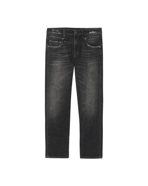 R13 Gray Cropped Jeans