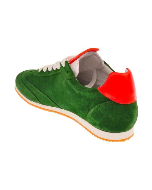 John Richmond Tricolor logo sneakers runde spitze gummisohle in Green für Herren
