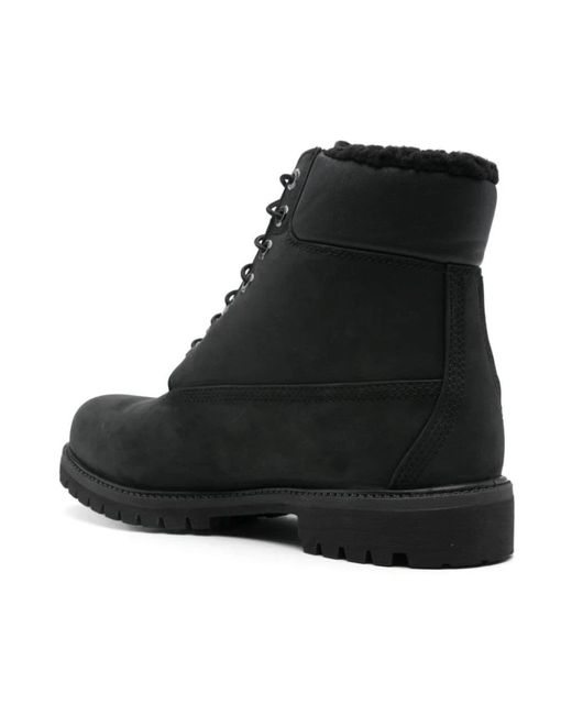 Timberland Black Lace-Up Boots for men