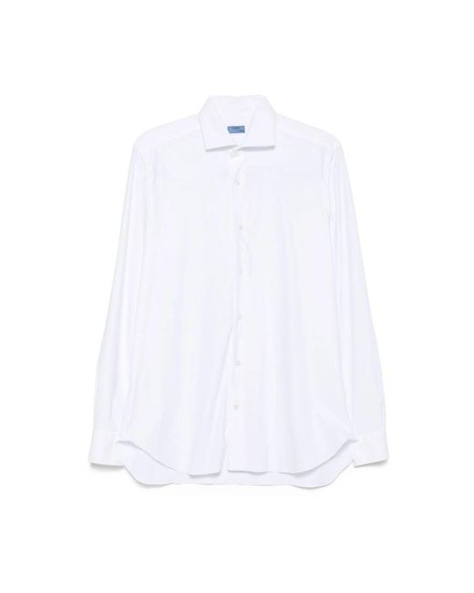 Barba Napoli White Formal Shirts for men
