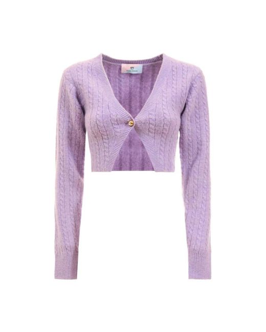 Chiara Ferragni Purple Stilvolle pullover für frauen