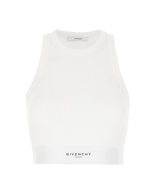 Sleeveless Tops Givenchy de color White