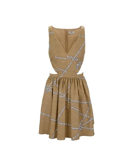 Elisabetta Franchi Green Short Dresses