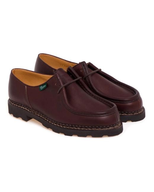 Paraboot Red Laced Shoes for men