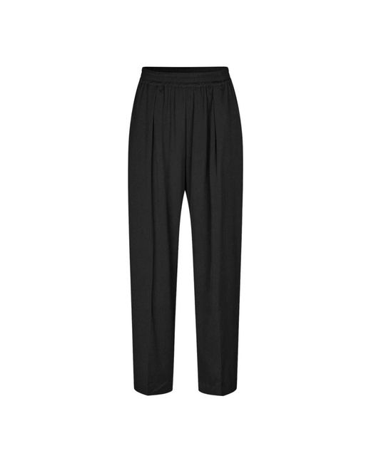 Samsøe & Samsøe Black Tapered Trousers