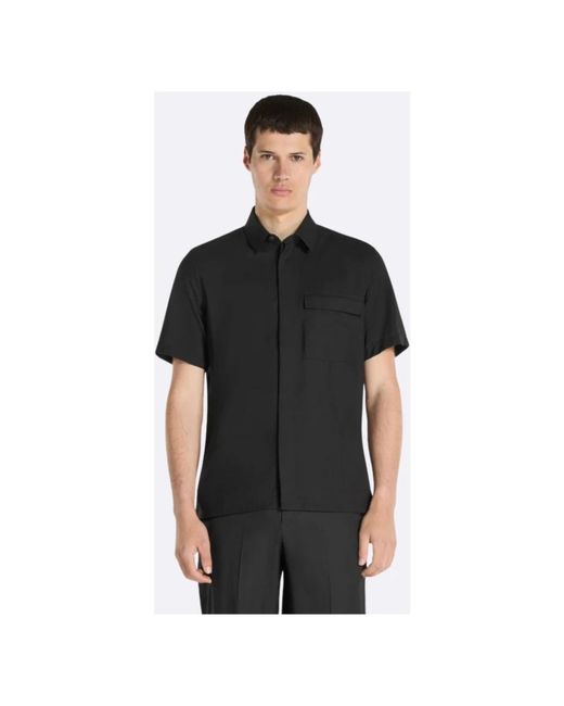 PT Torino Black Short Sleeve Shirts for men